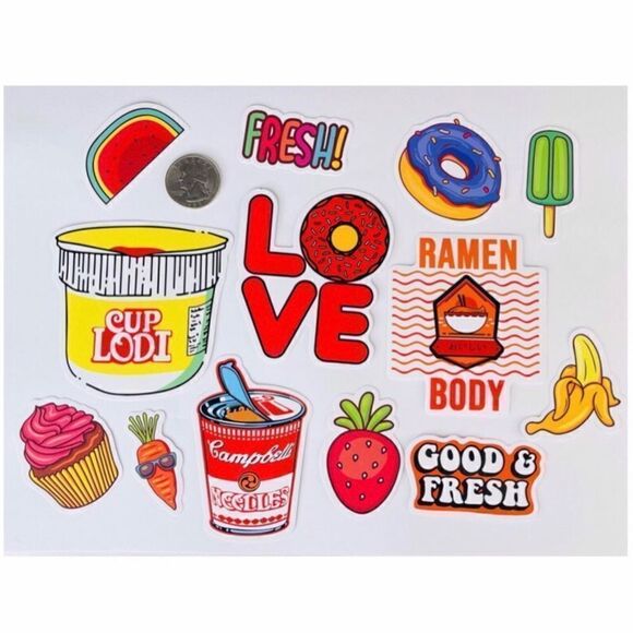 Skater Stickers, Food & Tech, Vinyl - Picture 2 of 3